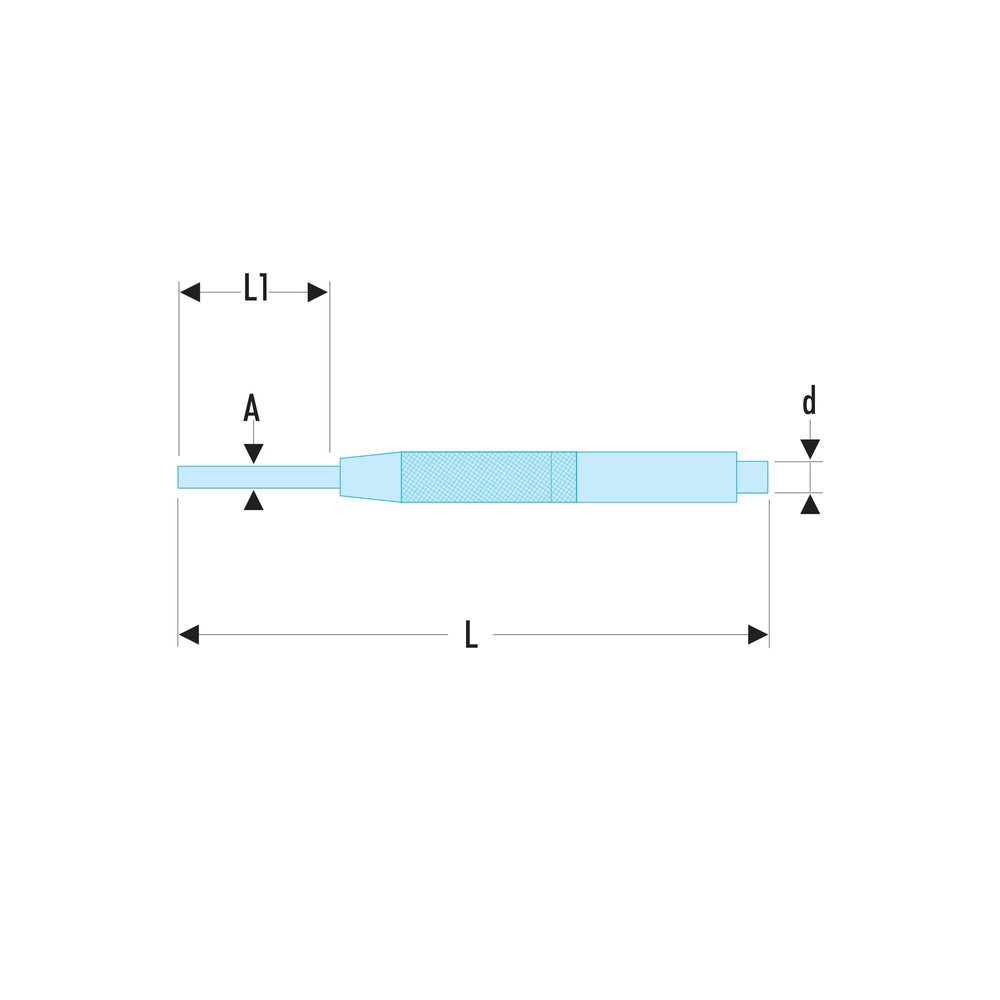 Chasse-goupille de précision à manchon de guidage 0,9 mm - Par 5 - FACOM - 251A.1