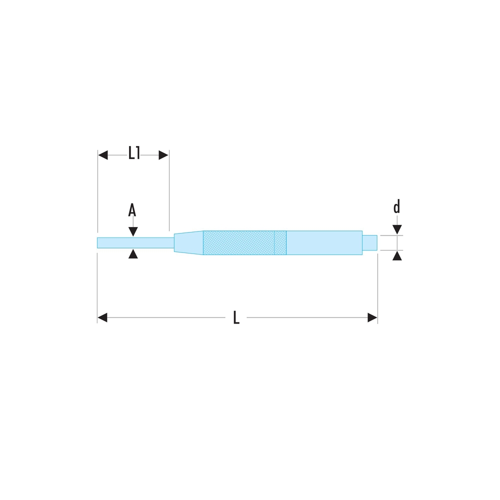 Chasse-goupille de précision à manchon de guidage 24 mm - Par 5 - FACOM - 251A.2.5