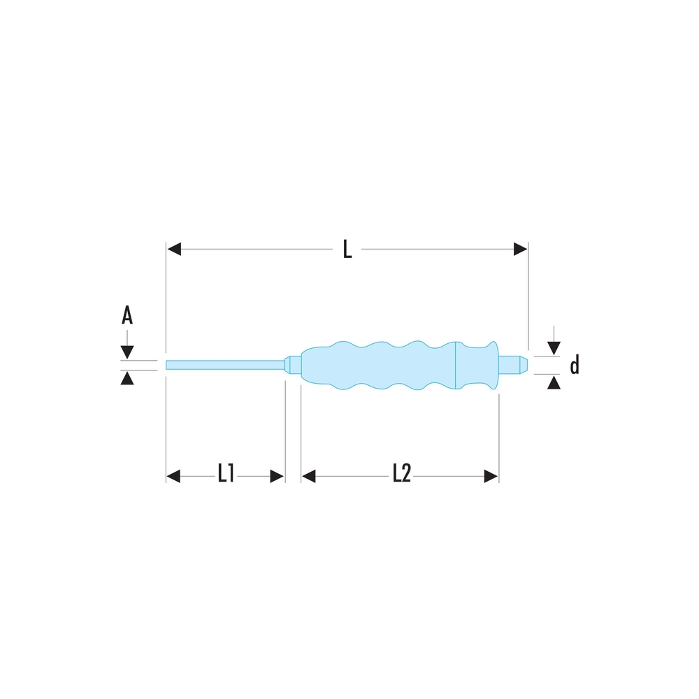 Pointeau gainé 25 mm - Par 5 - FACOM - 255.G2.5