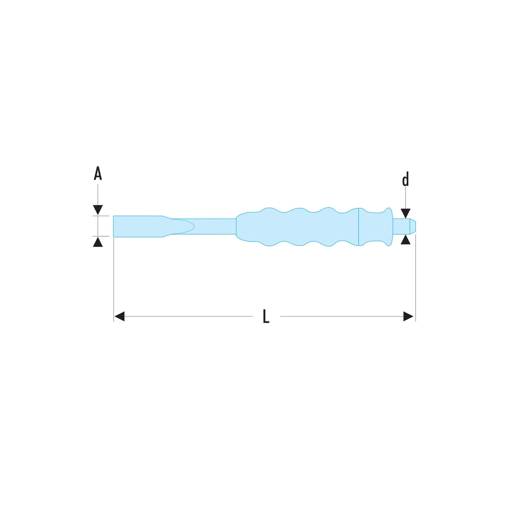 Burin gainé 15 x 190 mm - Par 5 - FACOM - 263.G19