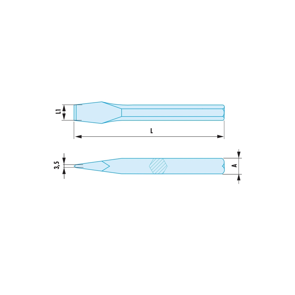 Burin 19x350 mm SR antidéflagrant - FACOM - 265.28SR