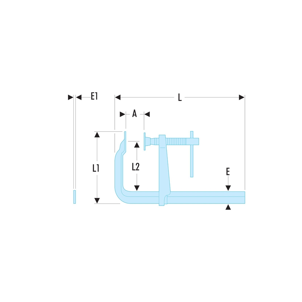 Serre-joint à pompe 30cm large - FACOM - 272.300L