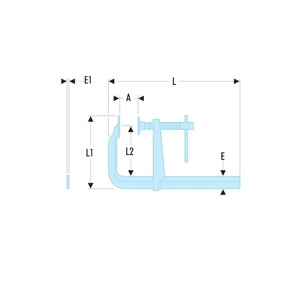 Serre-joint à pompe 40cm large - FACOM - 272.400L