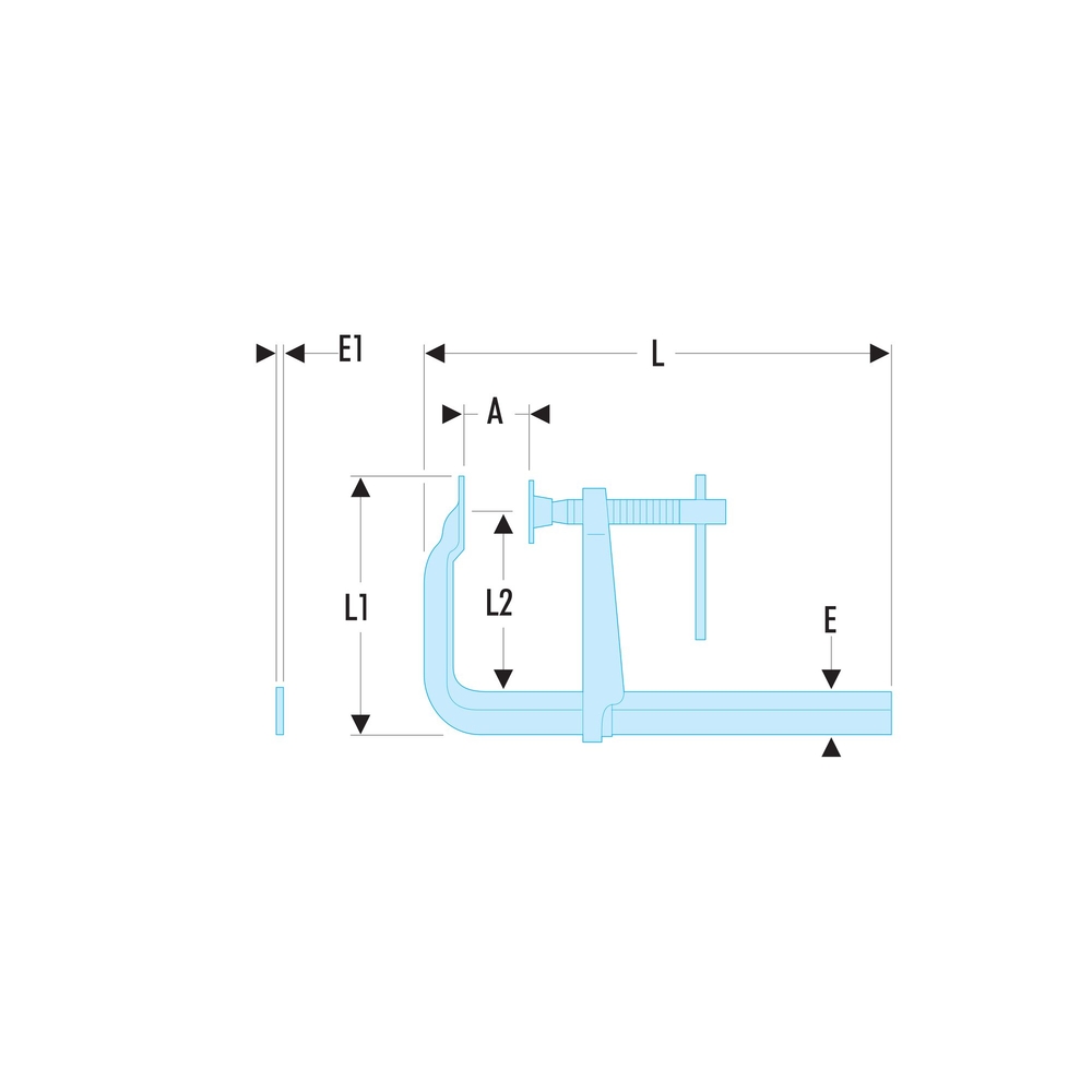 Serre-joint à vis 6500n 300mm - FACOM - 274.300