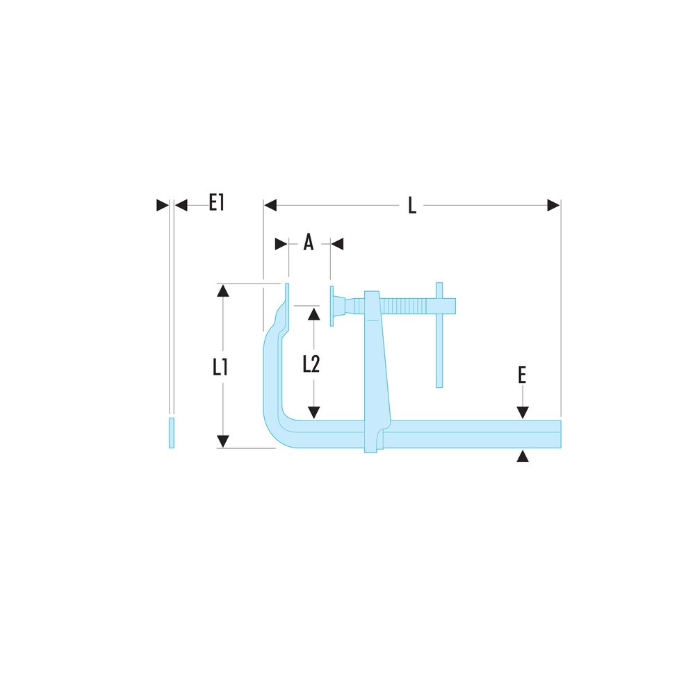 Serre-joint à vis 6500n 500mm - FACOM - 274.500