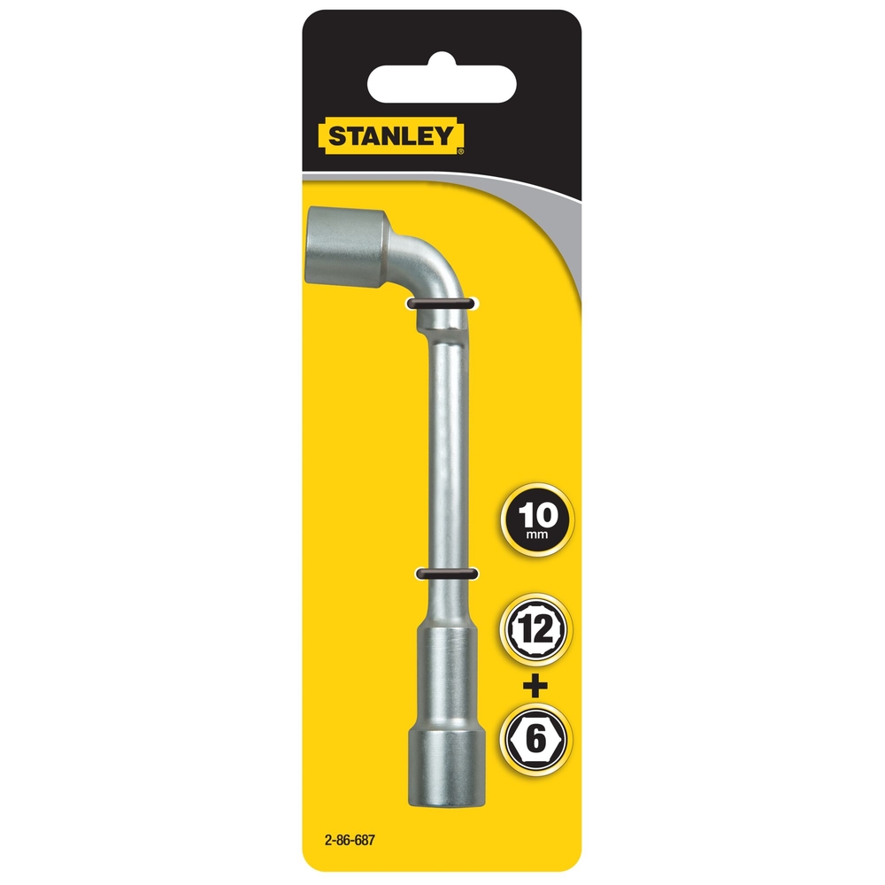 Clé à pipe débouchée 6 x 12 pans 10 mm - 2-86-687 - STANLEY