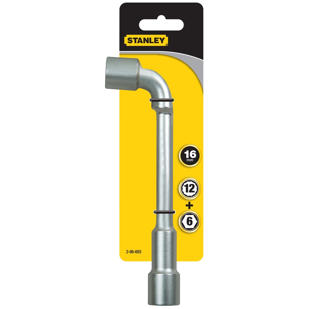 Clé à pipe débouchée 6 x 12 pans 16 mm - 2-86-693 - STANLEY