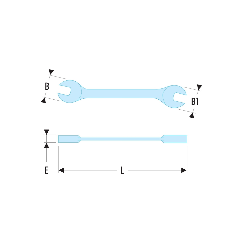 Clé à fourche plate 14x15 mm - FACOM - 31.14X15