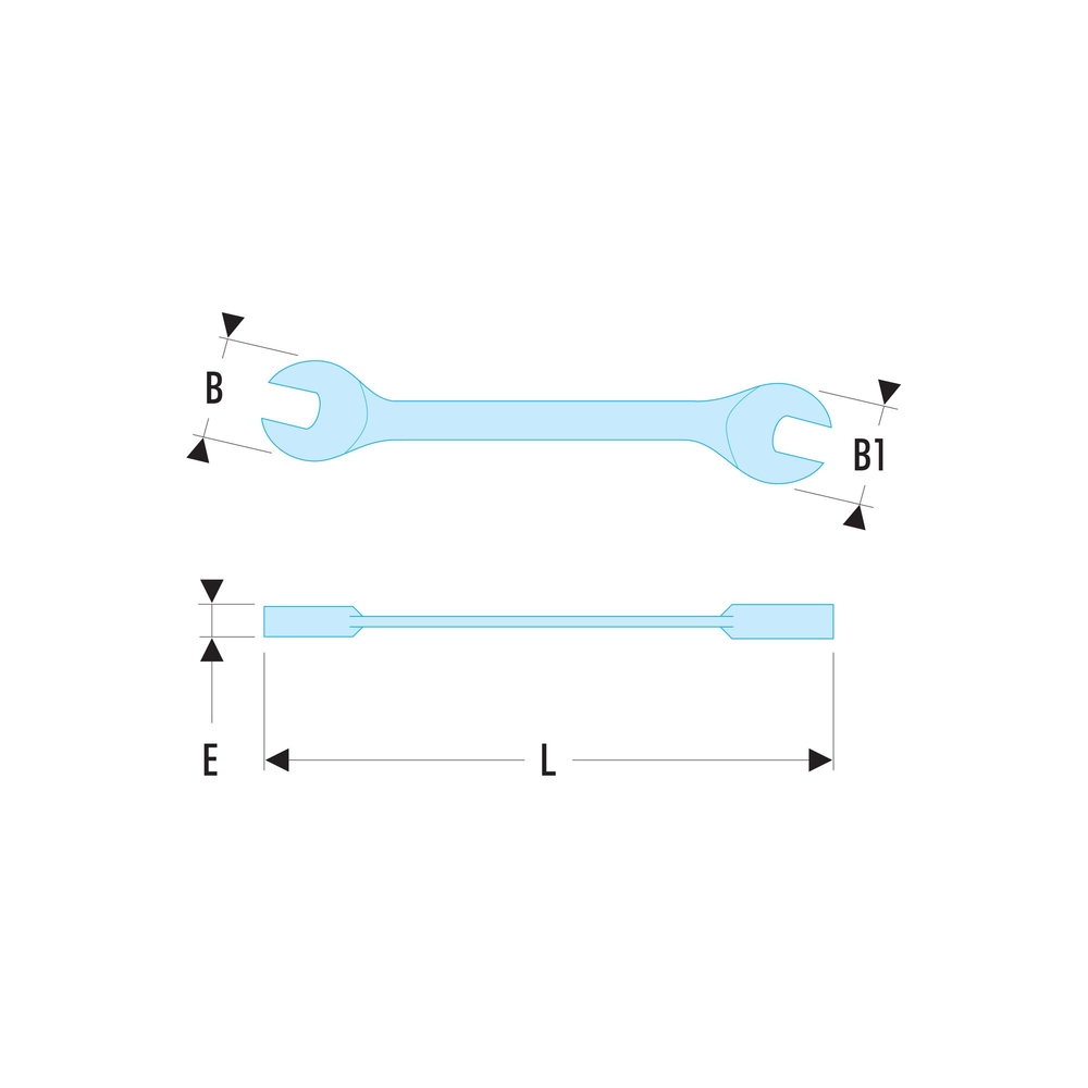 Clé à fourche plate 18x19 mm - FACOM - 31.18X19