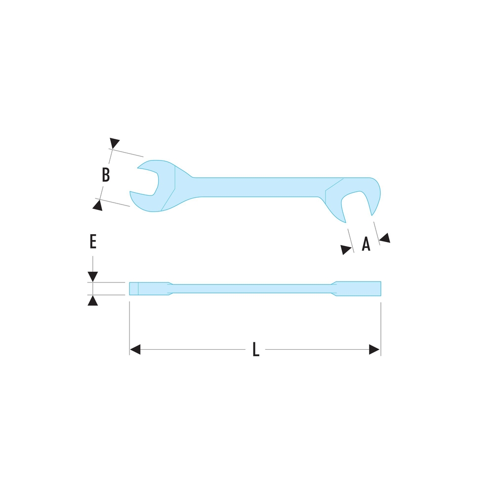 Clé à fourche micromécanique 11/16' - FACOM - 34.11/16
