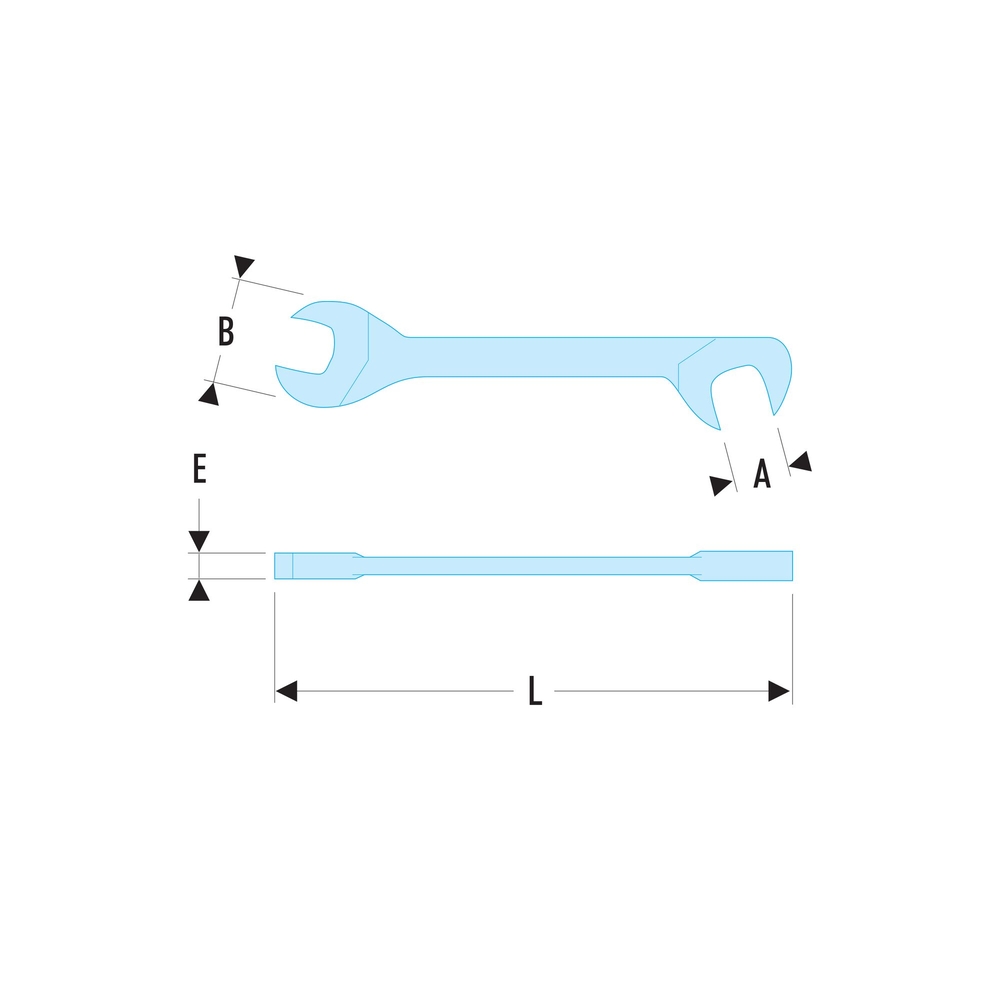 Clé à fourche micromécanique 5/16' - FACOM - 34.5/16