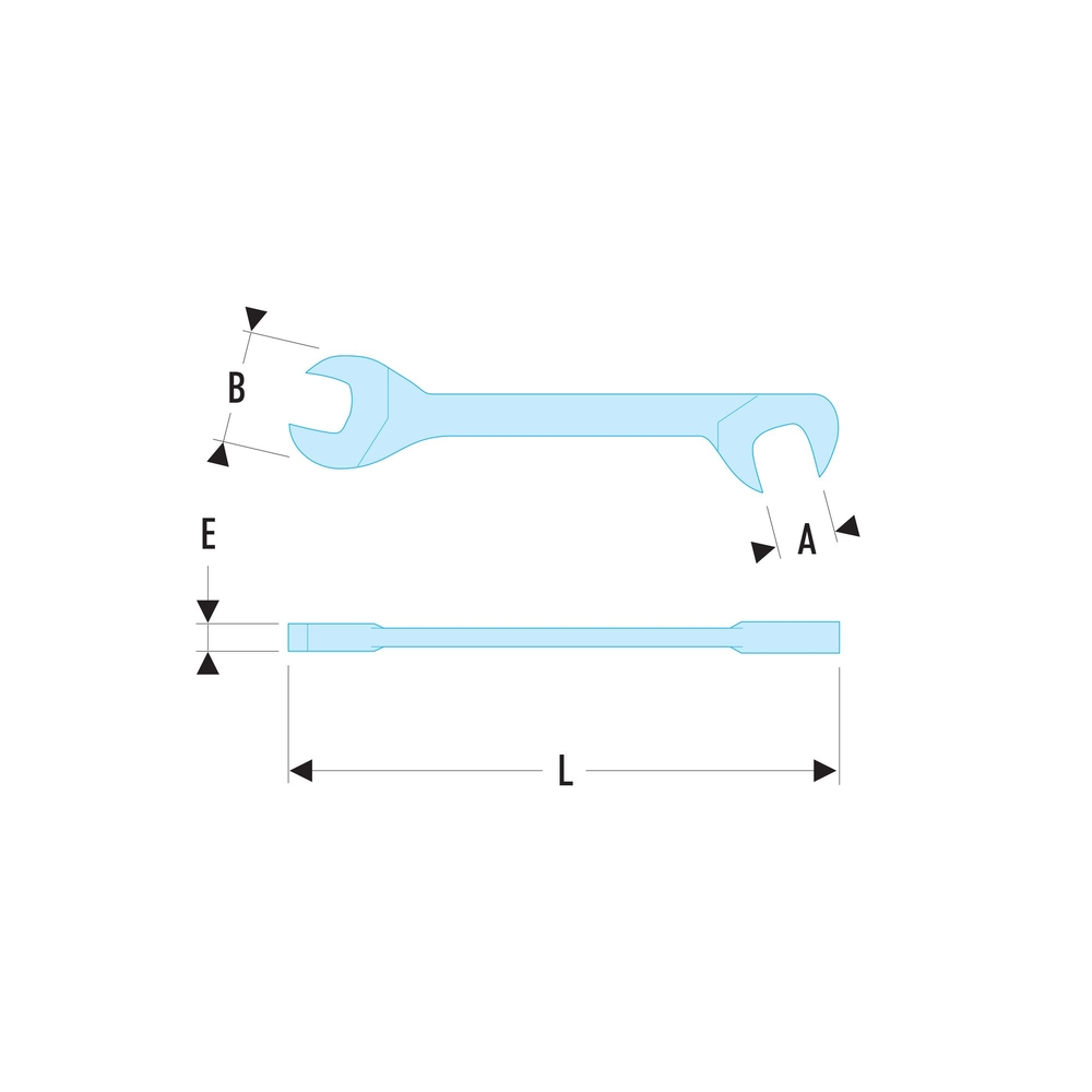 Clé à fourche micromécanique 5/8' - FACOM - 34.5/8
