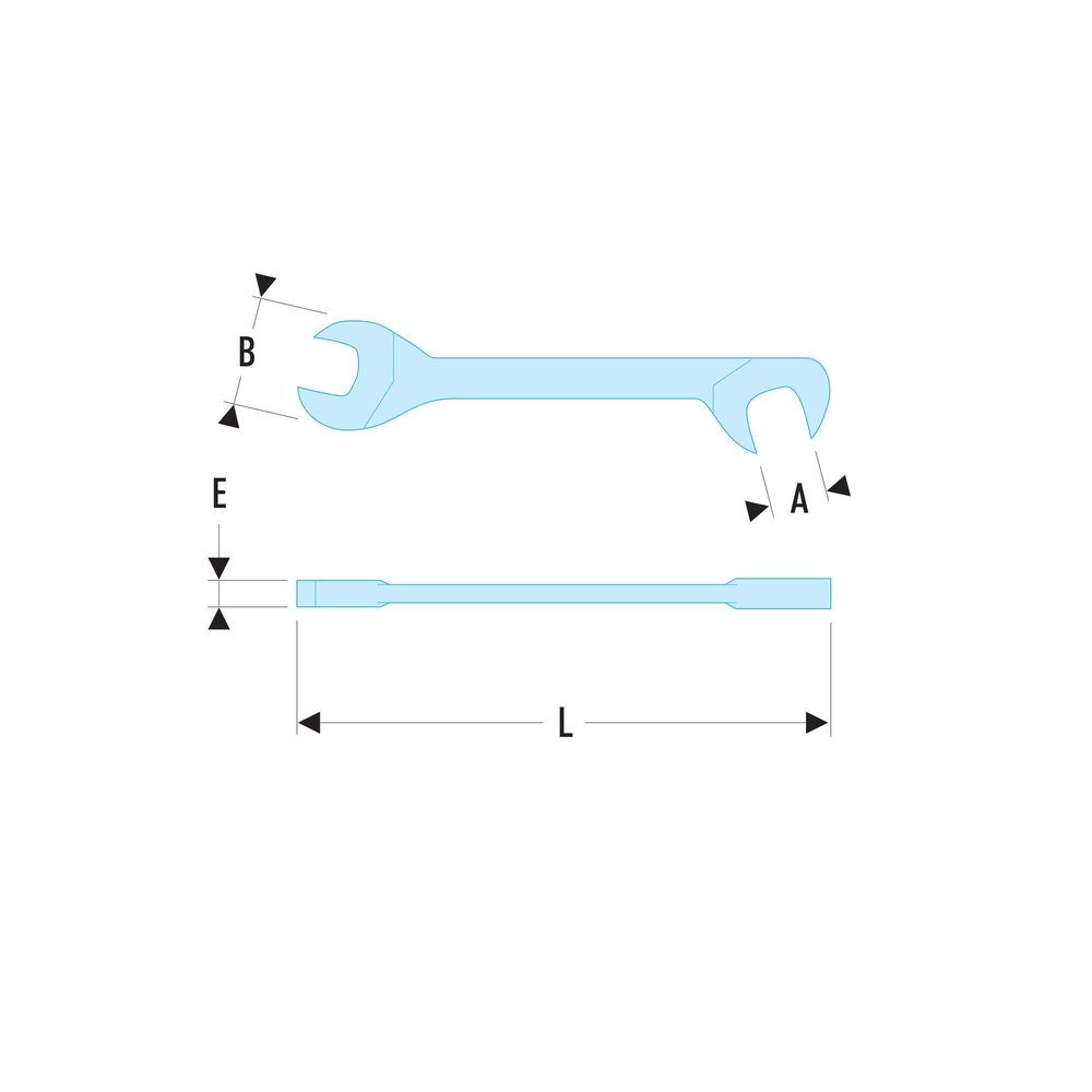 Clé à fourche micromécanique 9/16' - FACOM - 34.9/16