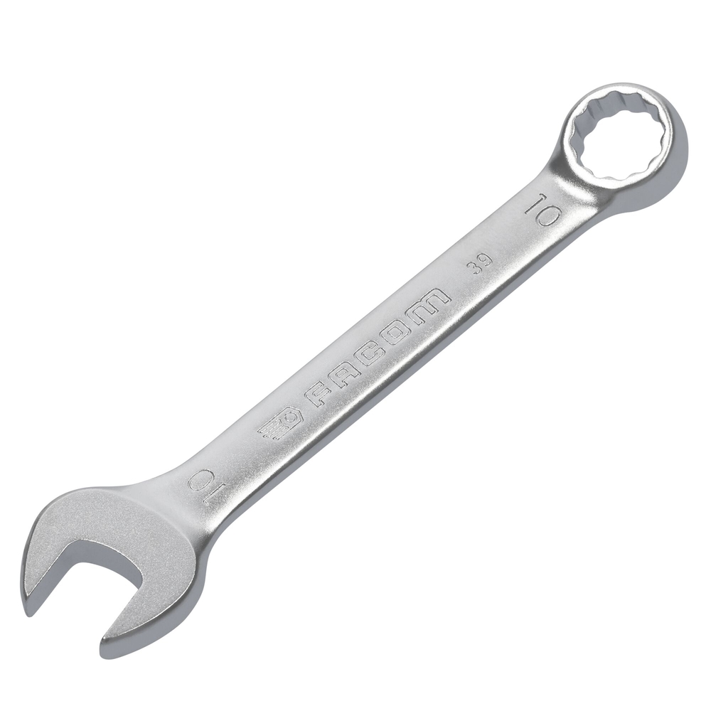 Clé mixte courte métrique 12 pans 10 mm - Par 5 - FACOM - 39.10