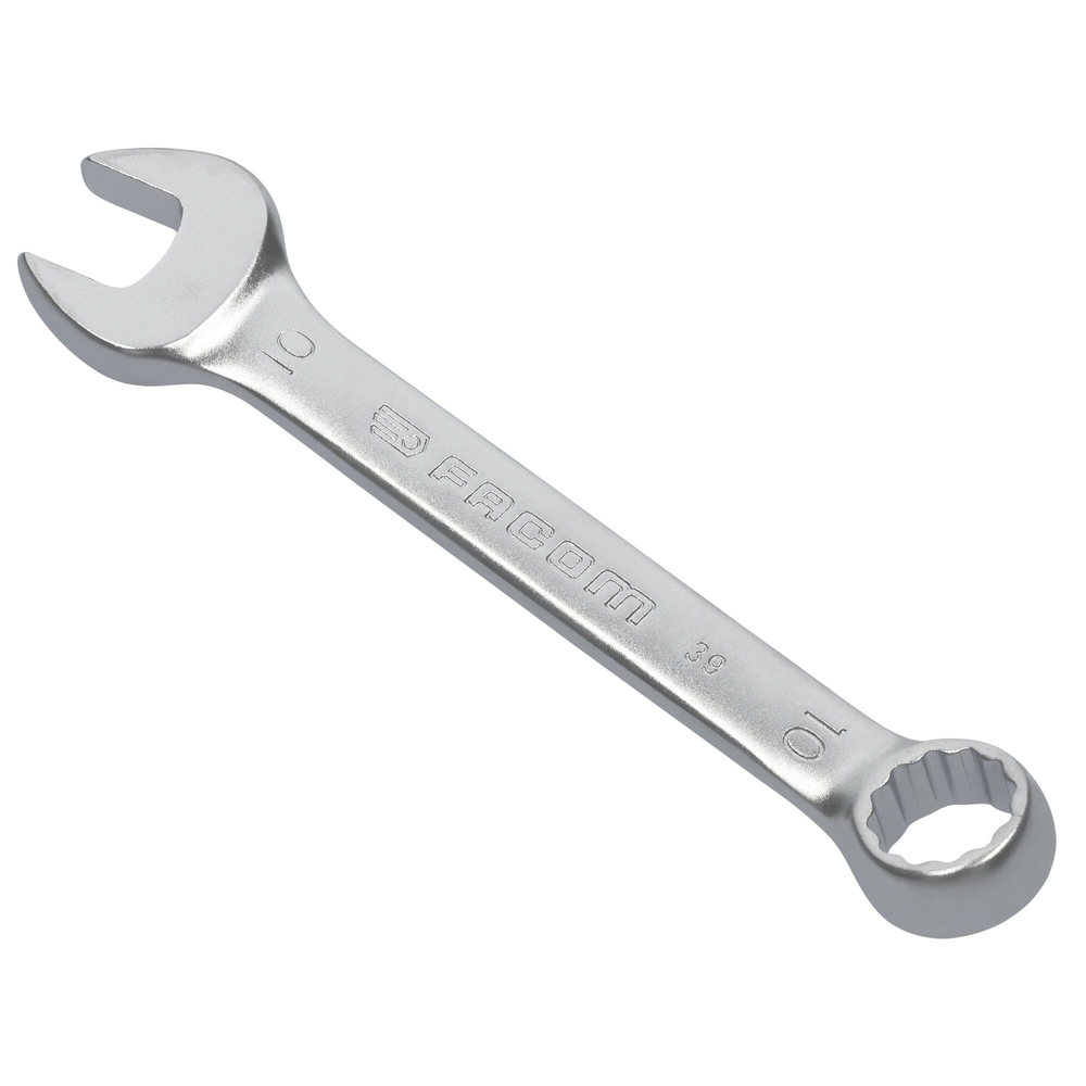Clé mixte courte métrique 12 pans 10 mm - Par 5 - FACOM - 39.10