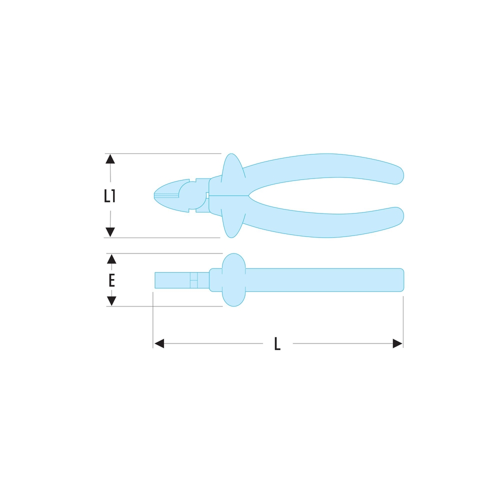 Pince coupante diagonale isolée 1000 volts série VSE pour cuivre - FACOM - 391.16AVSE