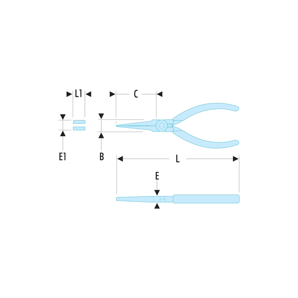 Pince à becs extra-longs Micro-Tech - FACOM - 401.MT