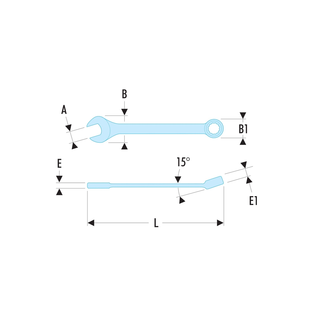 Clé mixte longue 21 mm - FACOM - 40.21LA