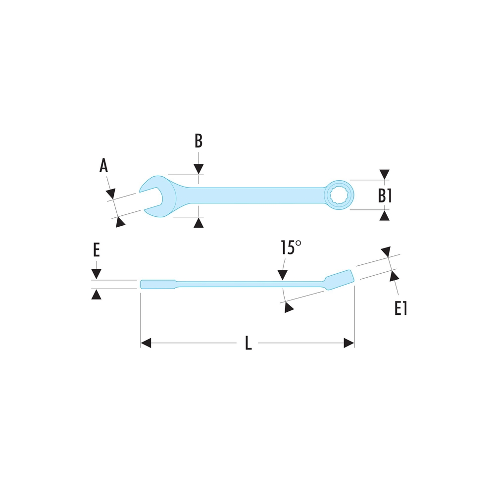 Clé mixte longue 22 mm - FACOM - 40.22LA