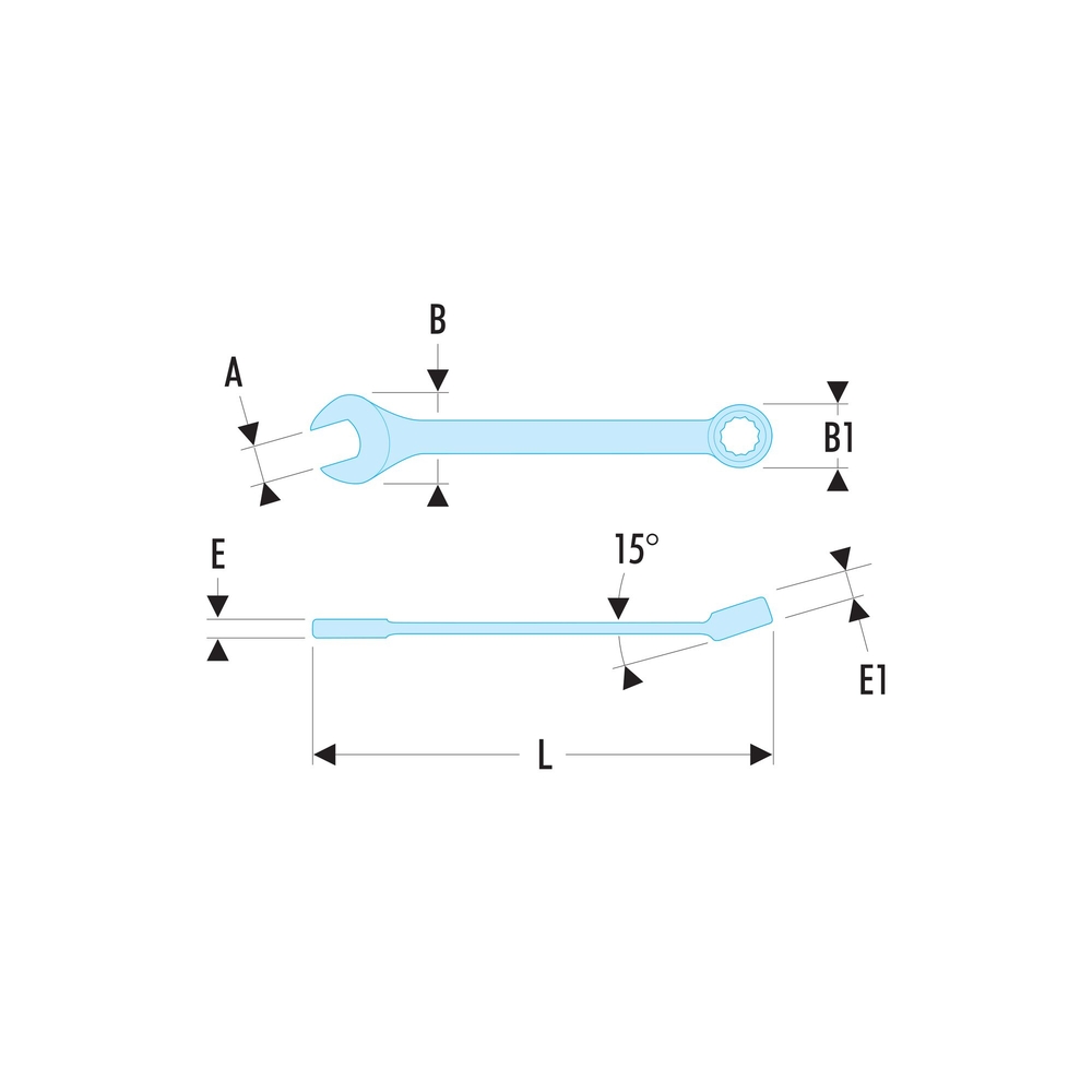 Clé mixte longue 23 mm - FACOM - 40.23LA