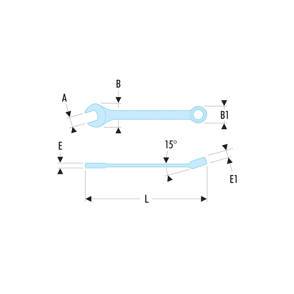 Clé mixte longue 26 mm - FACOM - 40.26LA