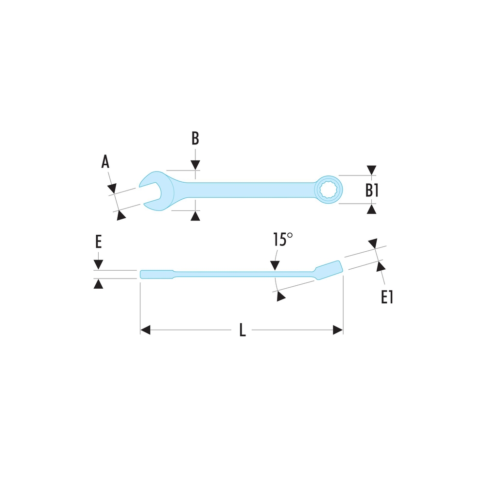Clé mixte longue 27 mm - FACOM - 40.27LA