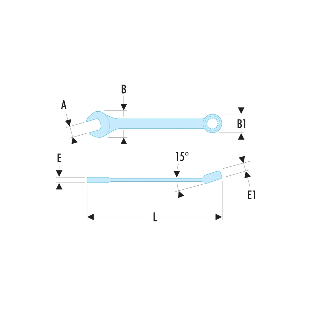 Clé mixte longue 28 mm - FACOM - 40.28LA