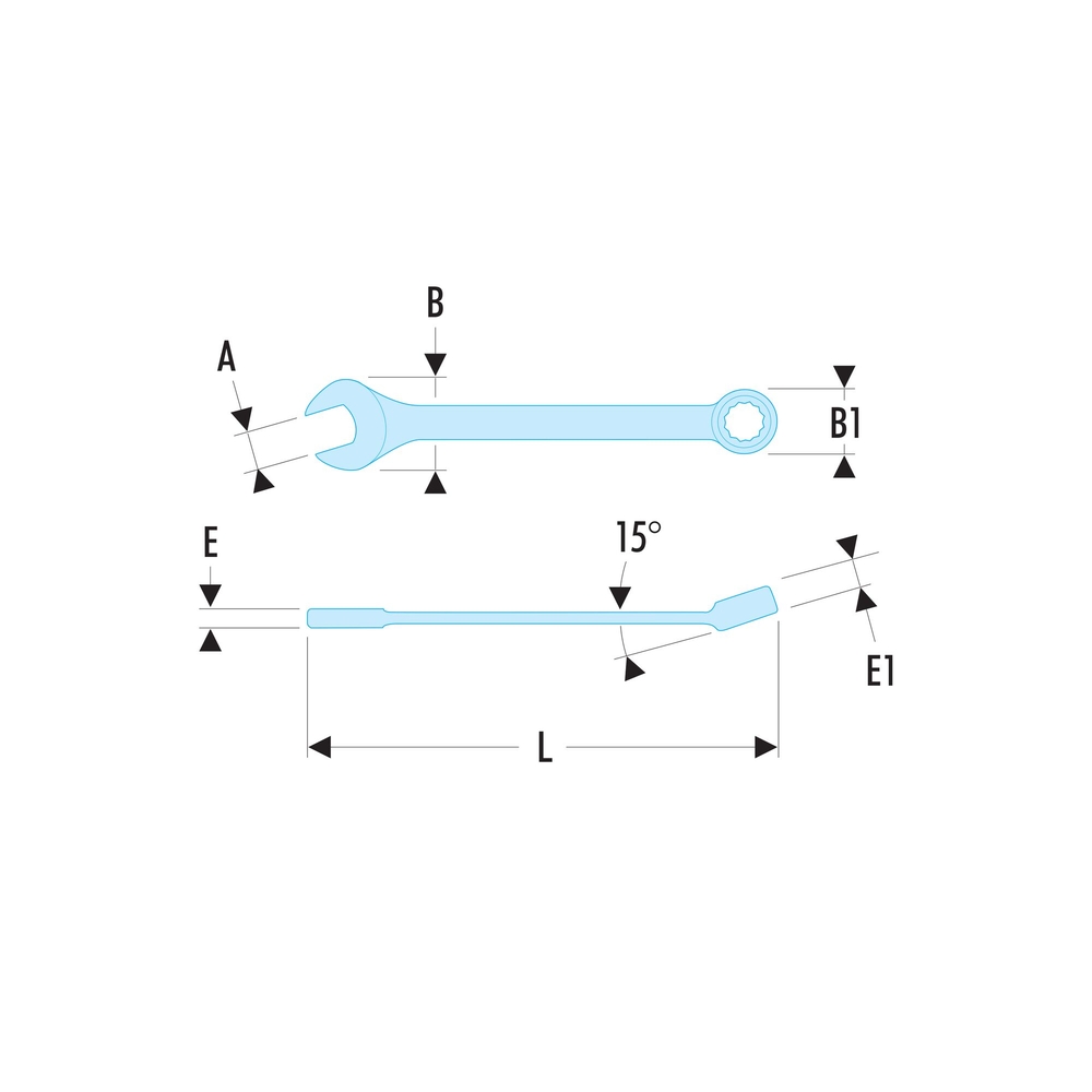 Clé mixte longue 32 mm - FACOM - 40.32LA