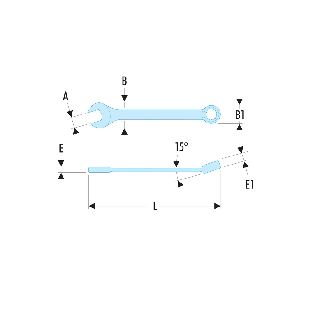 Clé mixte longue 34 mm - FACOM - 40.34LA