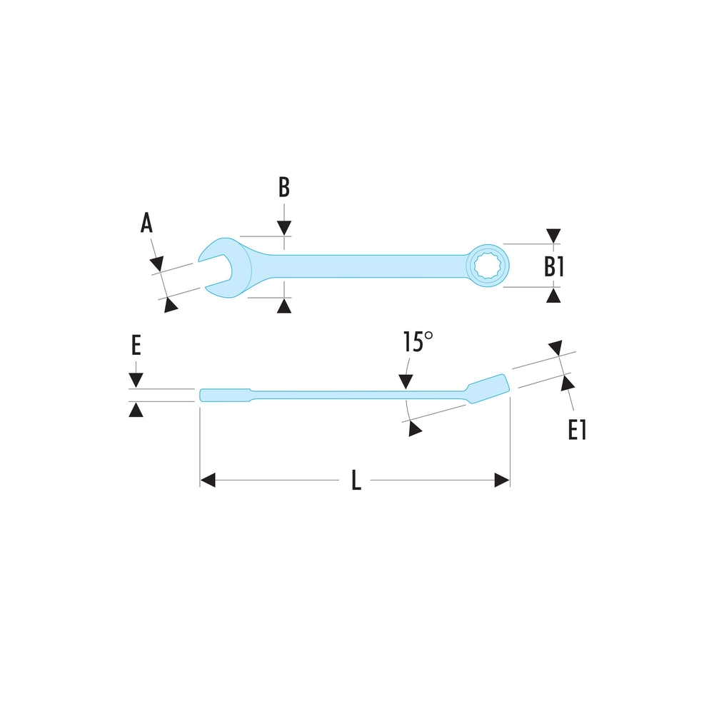 Clé mixte longue 36 mm - FACOM - 40.36LA