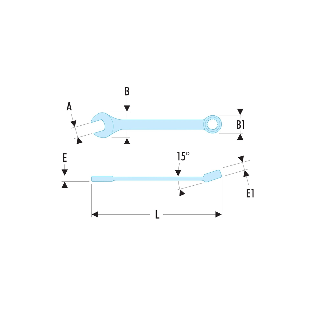 Clé mixte longue 50 mm - FACOM - 40.50LA