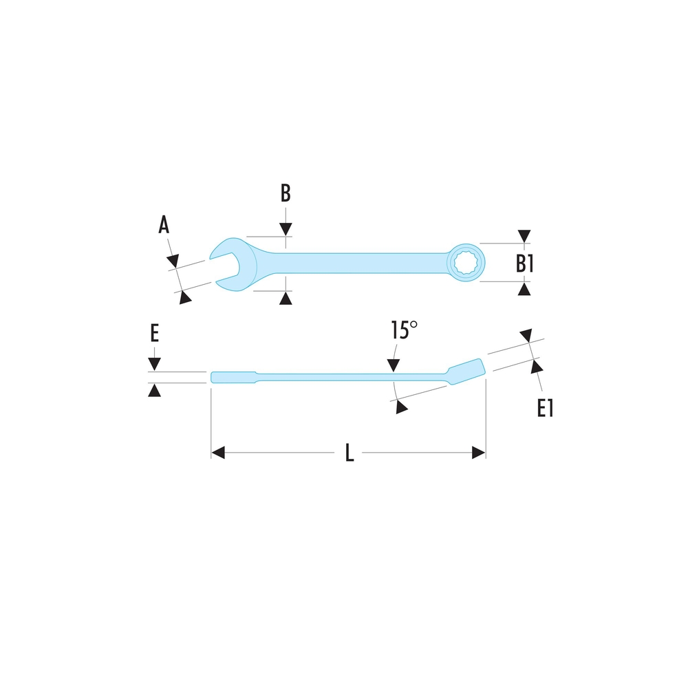 Clé mixte longue 60mm - FACOM - 40.60LA