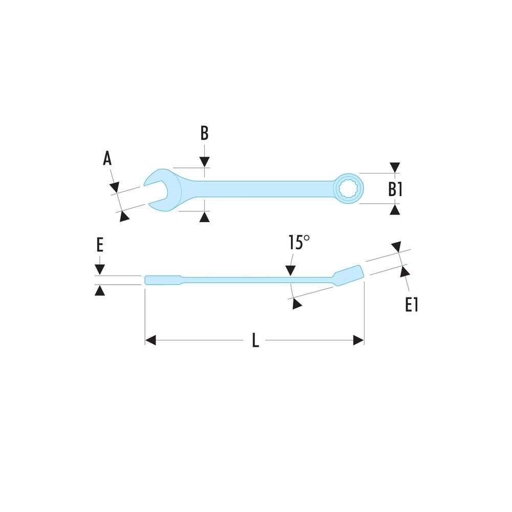 Clé mixte longue 65mm - FACOM - 40.65LA