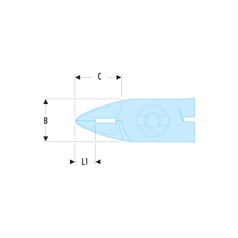 Pince coupante ESD diagonale pour composants DIP-CMS - FACOM - 417.SPE