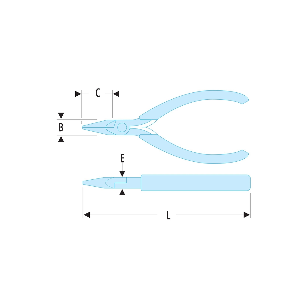 Pince becs demi-rond ESD - FACOM - 432.E
