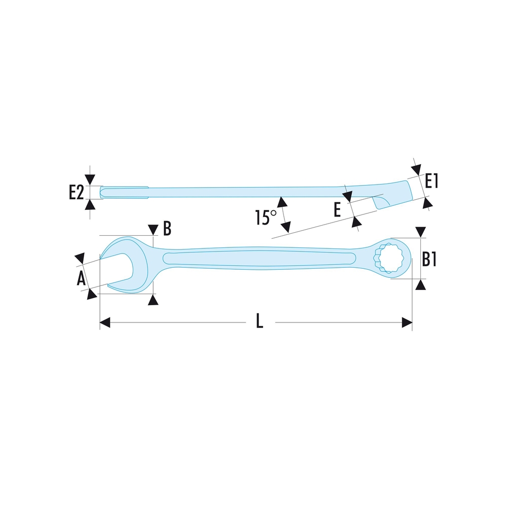 Clé mixte pouces 11/16'' SR antidéflagrant - FACOM - 440.11/16