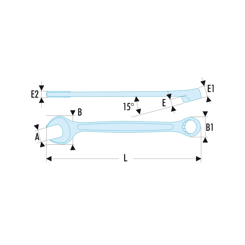 Clé mixte métrique OGV 11 mm - Par 10 - FACOM - 440.11