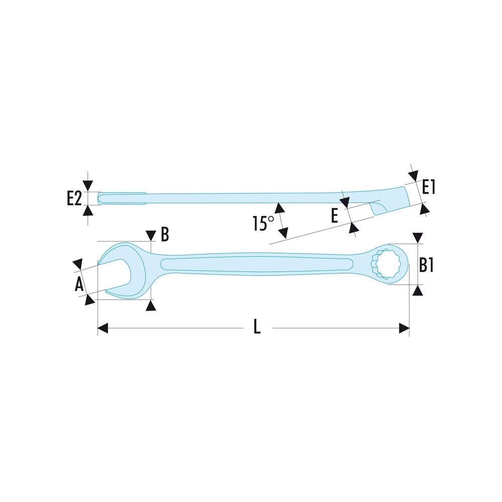 Clé mixte OGV 15mm SLS - FACOM - 440.15SLS