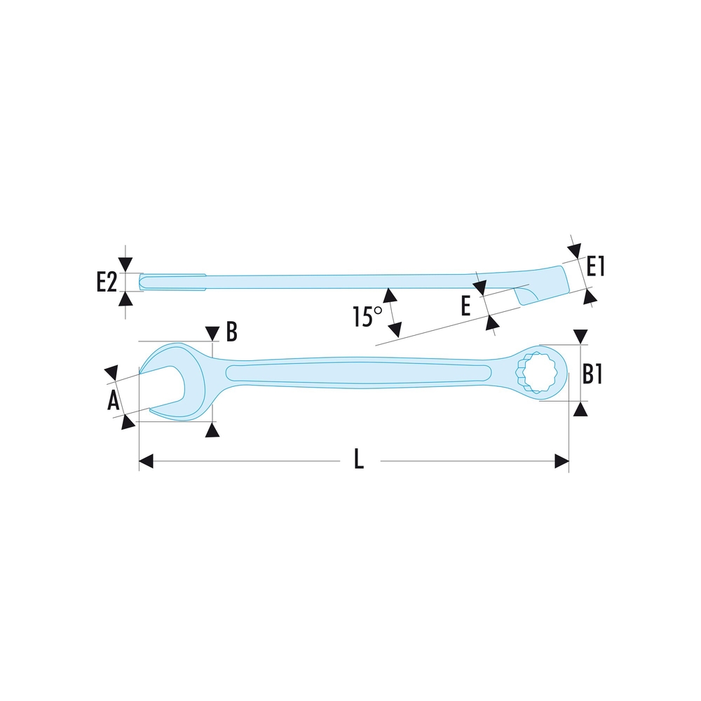 Clé mixte métrique OGV 17 mm - Par 10 - FACOM - 440.17