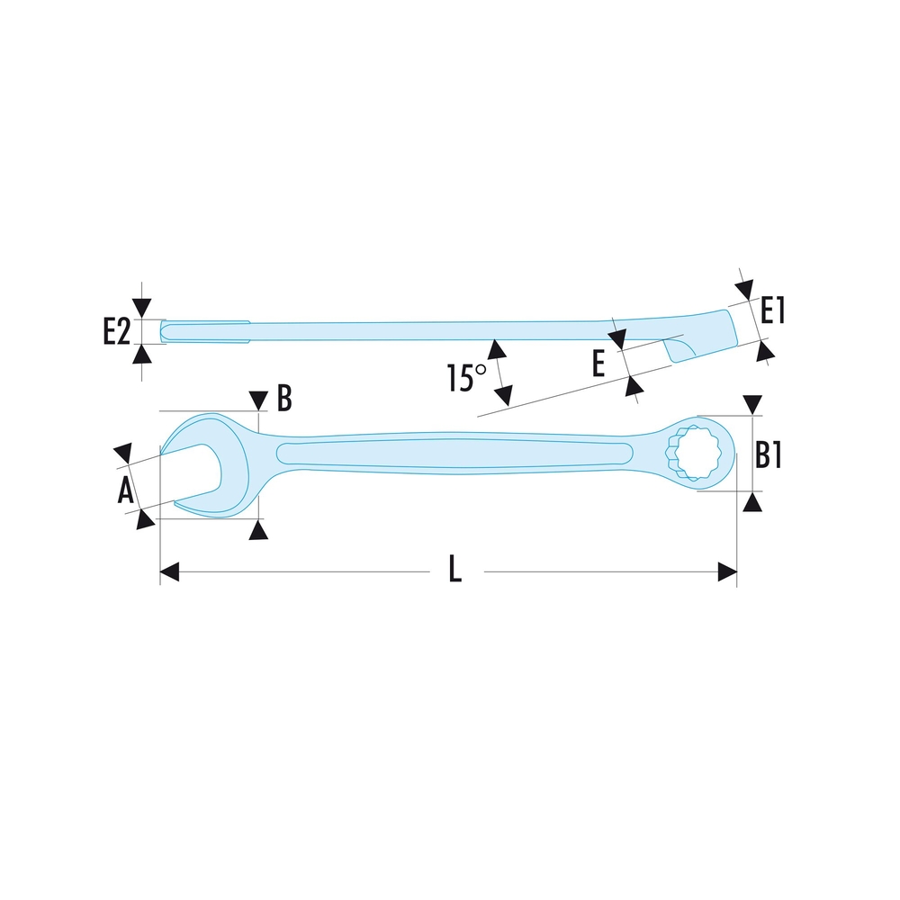 Clé mixte OGV 1'1/8 - FACOM - 440.1P1/8