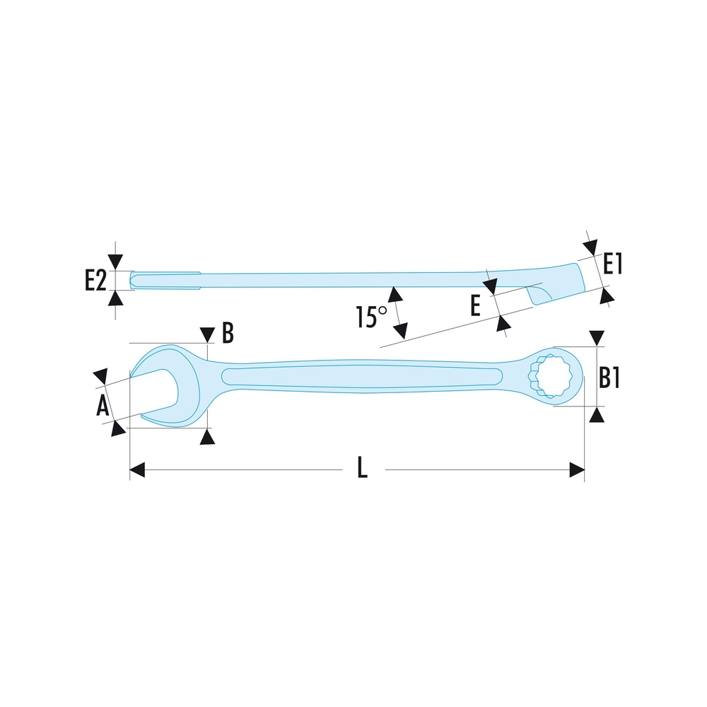 Clé mixte OGV 1'5/1 - FACOM - 440.1P5/16