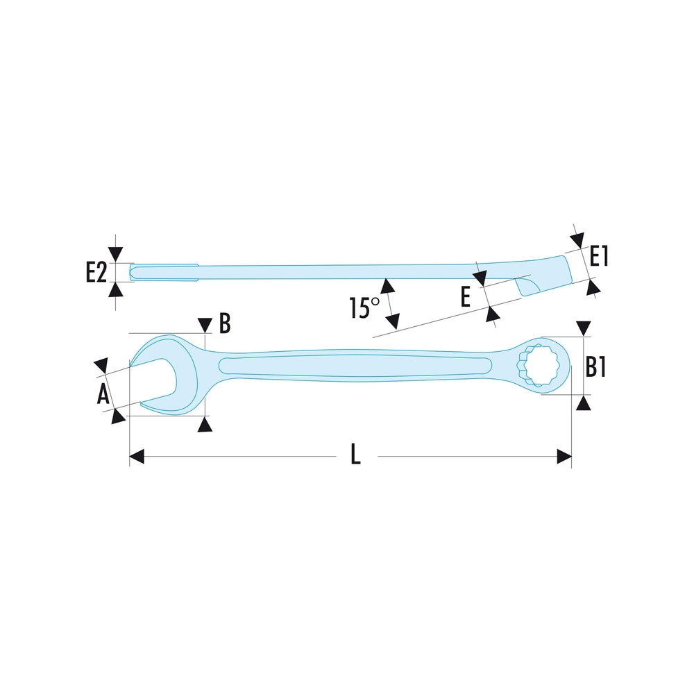 Clé mixte OGV 1'7/1 - FACOM - 440.1P7/16