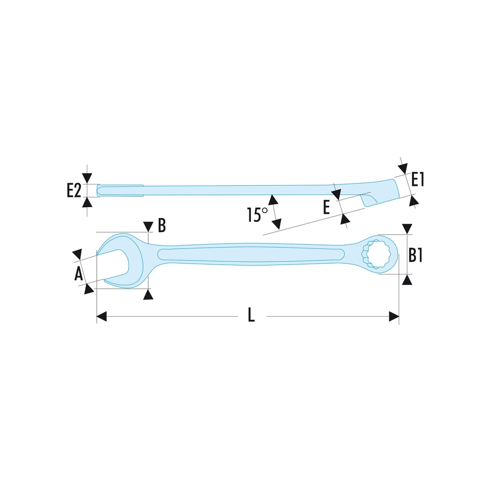 Clé mixte métrique OGV 21 mm - Par 10 - FACOM - 440.21