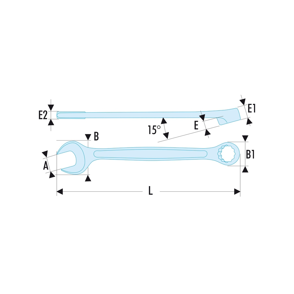 Clé mixte métrique OGV 23 mm - Par 10 - FACOM - 440.23