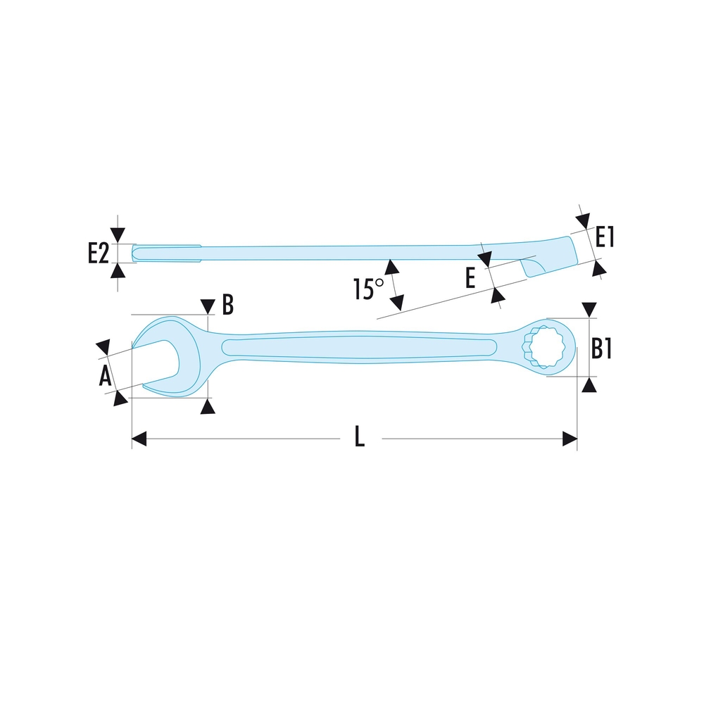 Clé mixte en pouces 3/8 SLS - FACOM - 440.3/8SLS