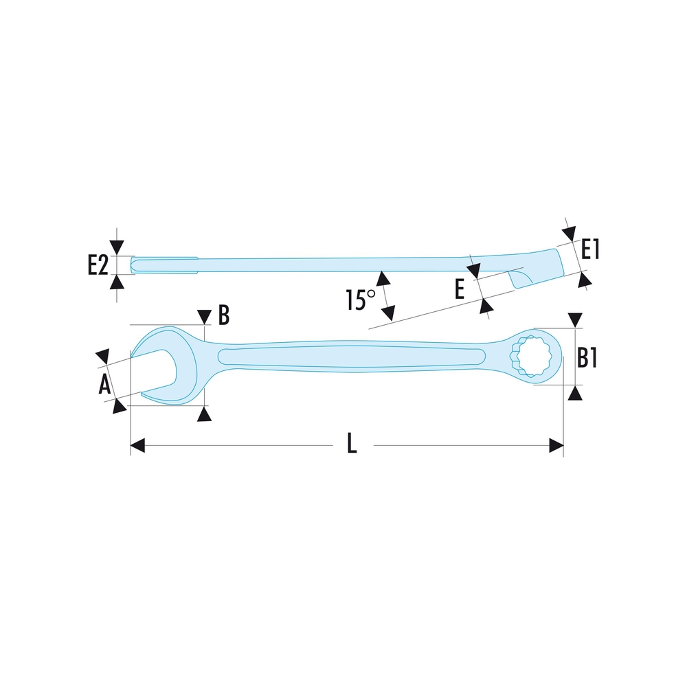 Clé mixte OGV 4 mm - Par 5 - FACOM - 440.4H