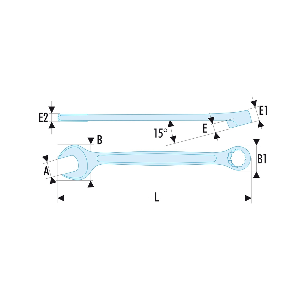 Clé mixte métrique OGV 6 mm - Par 10 - FACOM - 440.6