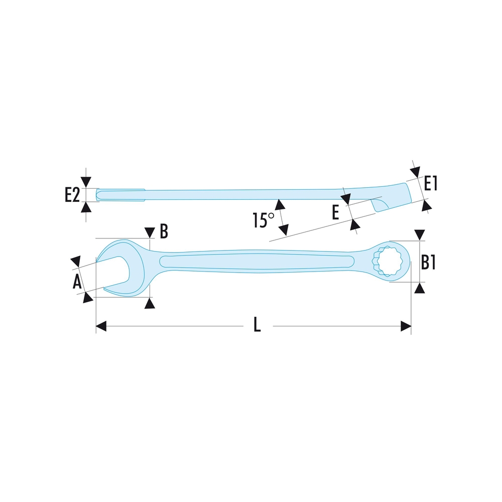 Clé mixte métrique OGV 9 mm - Par 10 - FACOM - 440.9