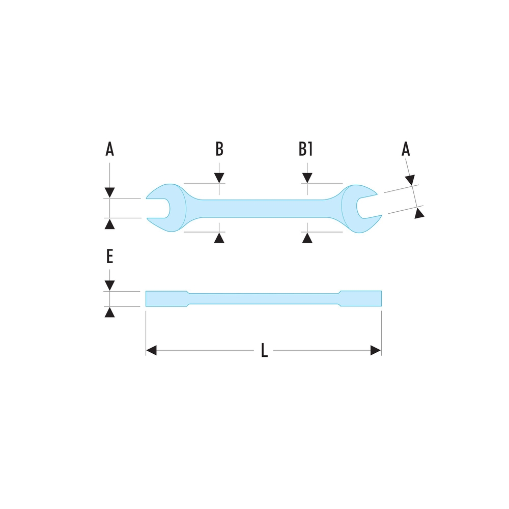 Clé à fourche 14 x 15 mm SLS - FACOM - 44.14X15SLS