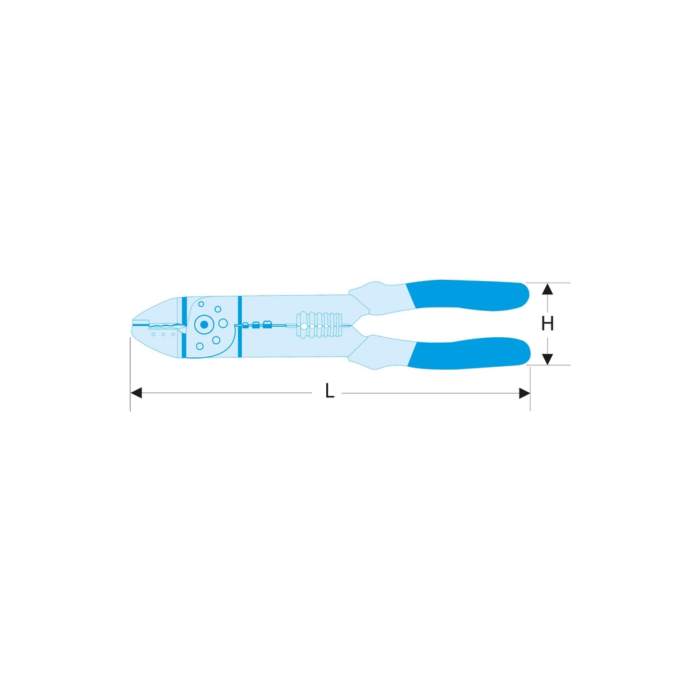 Pince à sertir standard pour cosses isolées avec coupe-fil - FACOM - 449B